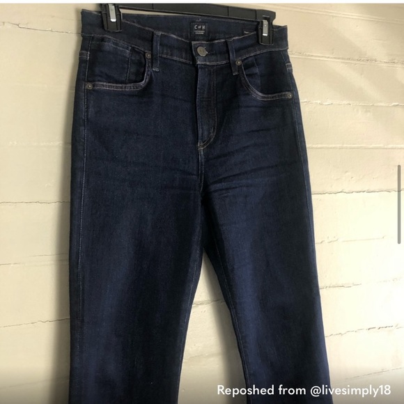 Citizens of Humanity Fleetwood Crop High Rise Flare Jeans Size 26 - Picture 5 of 12